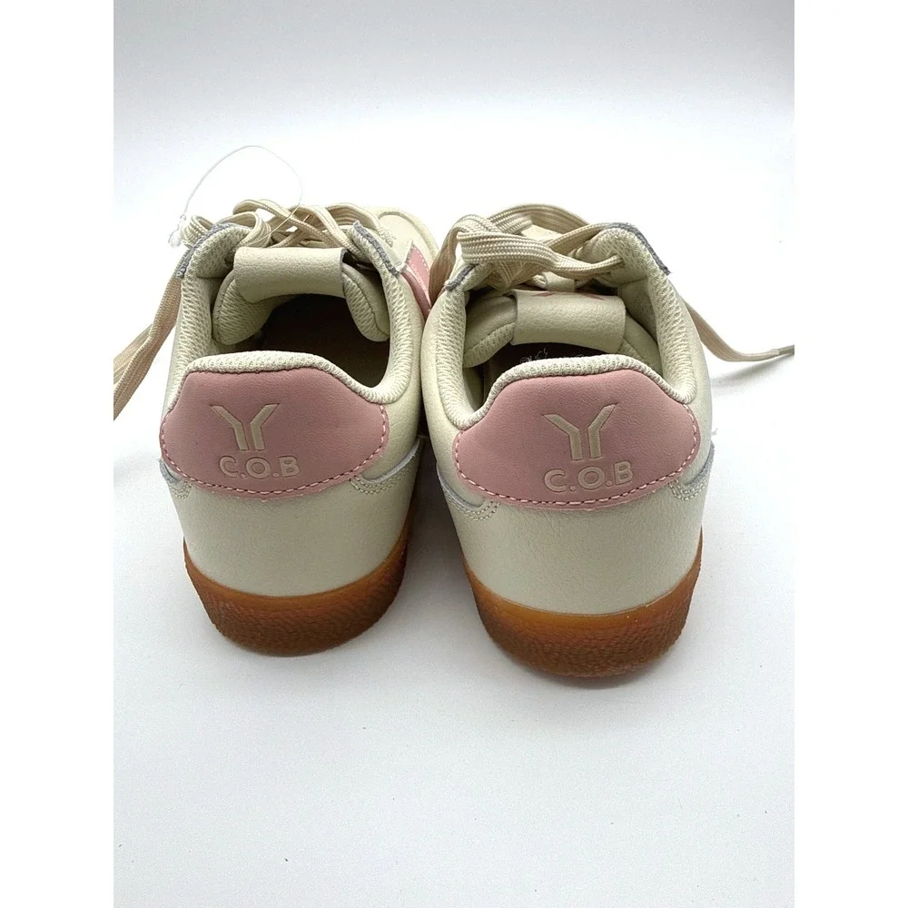 C.O.B. Culture of Brave Fearless sneakers Size 38 Pink Leather Gum Sole retro